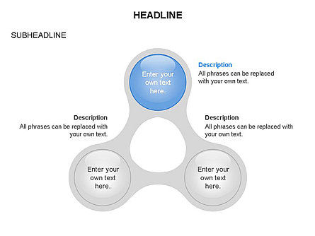 Linked Circles Diagram Collection, Slide 2, 03438, Organizational Charts — PoweredTemplate.com
