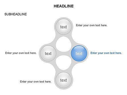 Linked Circles Diagram Collection, Slide 3, 03438, Organizational Charts — PoweredTemplate.com