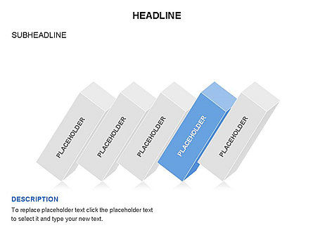 Parallelepipeds diagrama coleção, Modelo do PowerPoint, 03440, Diagramas de Etapas — PoweredTemplate.com