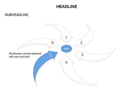 Curved Arrows Collection, Slide 11, 03452, Process Diagrams — PoweredTemplate.com