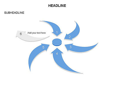 Colección de flechas curvas, Diapositiva 18, 03452, Diagramas de proceso — PoweredTemplate.com