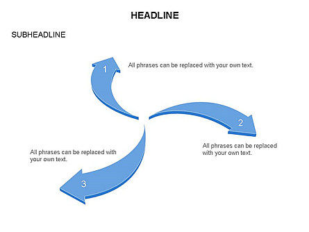 Raccolta frecce curve, Slide 4, 03452, Diagrammi di Processo — PoweredTemplate.com