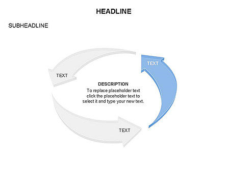 Curved Arrows Collection, Slide 6, 03452, Process Diagrams — PoweredTemplate.com