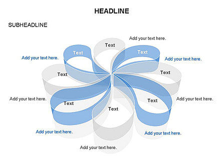 Curved Petal Diagram Toolbox, Slide 31, 03453, Stage Diagrams — PoweredTemplate.com