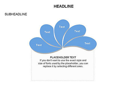 Curved Petal Diagram Toolbox, Slide 4, 03453, Stage Diagrams — PoweredTemplate.com