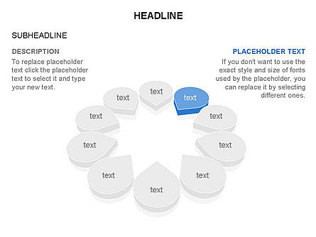 Tridimensionale strumenti diagramma petalo, Slide 8, 03454, Diagrammi Palco — PoweredTemplate.com