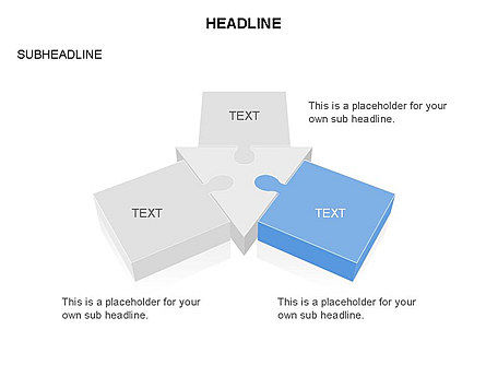 Potongan Puzzle Yang Terhubung, Templat PowerPoint, 03455, Diagram Puzzle — PoweredTemplate.com