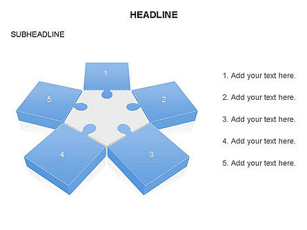 Piezas del rompecabezas conectadas, Diapositiva 11, 03455, Diagramas de puzzle — PoweredTemplate.com