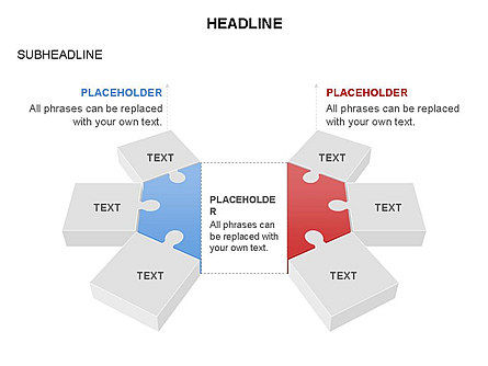 Piezas del rompecabezas conectadas, Diapositiva 23, 03455, Diagramas de puzzle — PoweredTemplate.com