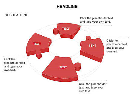 Piezas del rompecabezas conectadas, Diapositiva 25, 03455, Diagramas de puzzle — PoweredTemplate.com
