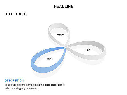 花瓣形状循环图, PowerPoint模板, 03457, 阶段图 — PoweredTemplate.com