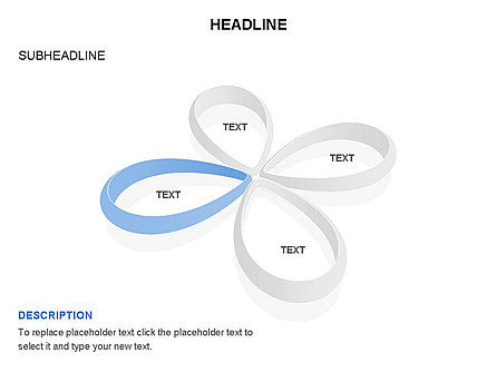 꽃잎 모양의 사이클 다이어그램, 슬라이드 2, 03457, 단계 도표 — PoweredTemplate.com