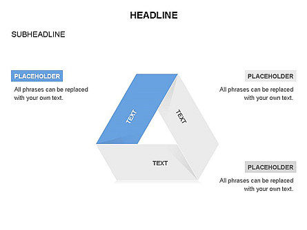折り畳まれた紙ストライプ, PowerPointテンプレート, 03462, 図形 — PoweredTemplate.com
