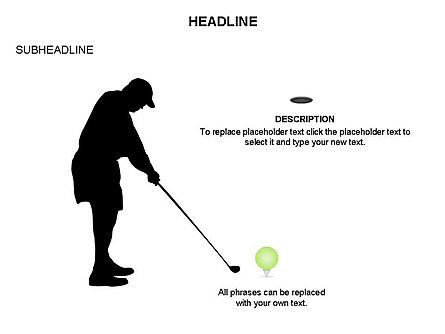 Golf Diagram and Shapes, Slide 19, 03463, Shapes — PoweredTemplate.com