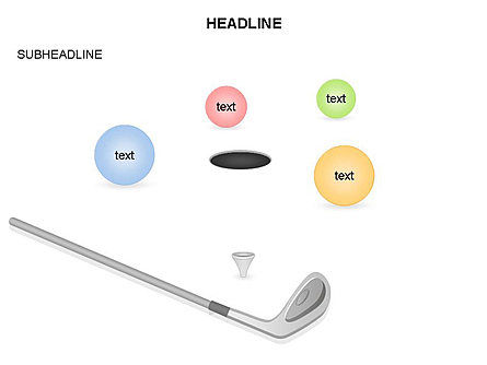 Golf Diagram and Shapes, Slide 22, 03463, Shapes — PoweredTemplate.com