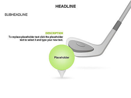 Golf Diagram and Shapes, Slide 23, 03463, Shapes — PoweredTemplate.com