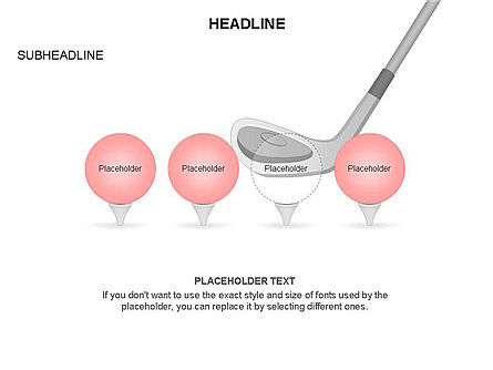 Golf Diagram and Shapes, Slide 26, 03463, Shapes — PoweredTemplate.com