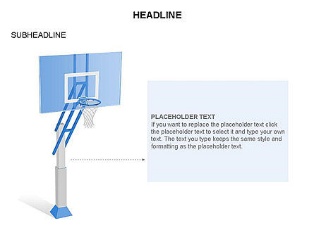 Basketball Shapes and Silhouettes, Slide 28, 03475, Silhouettes — PoweredTemplate.com