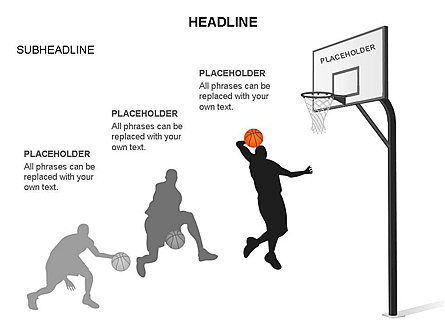 Basketball Shapes and Silhouettes, Slide 32, 03475, Silhouettes — PoweredTemplate.com