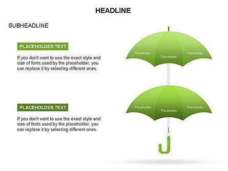 Umbrella diagram, Deslizar 13, 03476, Modelos de Negócio — PoweredTemplate.com