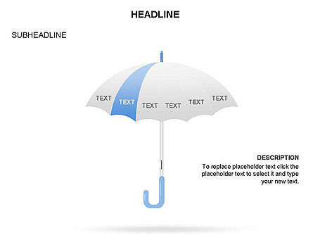 Umbrella diagram, Deslizar 5, 03476, Modelos de Negócio — PoweredTemplate.com