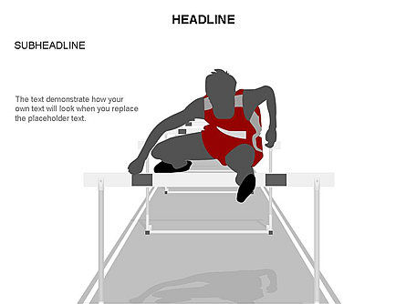 Steeplechase formes, Diapositive 3, 03477, Silhouettes — PoweredTemplate.com