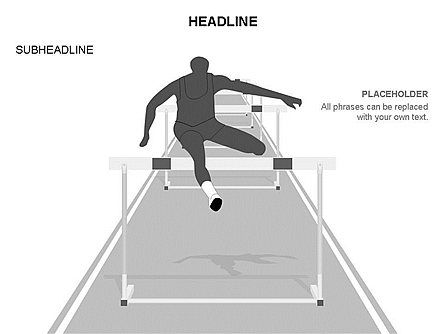 Steeplechase formes, Diapositive 4, 03477, Silhouettes — PoweredTemplate.com