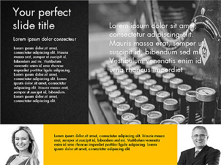 Diapositives de présentation conçues à plat, Diapositive 12, 03482, Modèles de présentations — PoweredTemplate.com