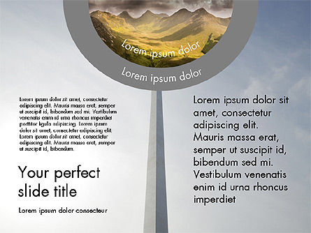 플랫 디자인 프레젠테이션 슬라이드, 슬라이드 5, 03482, 프레젠테이션 템플릿 — PoweredTemplate.com