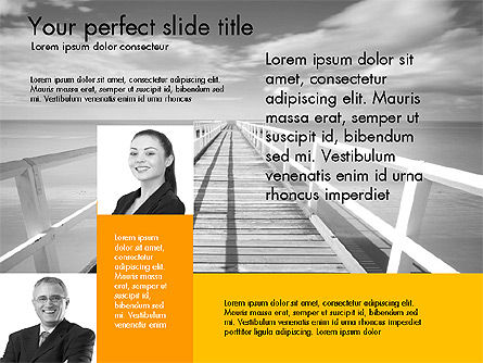 플랫 디자인 프레젠테이션 슬라이드, 슬라이드 9, 03482, 프레젠테이션 템플릿 — PoweredTemplate.com