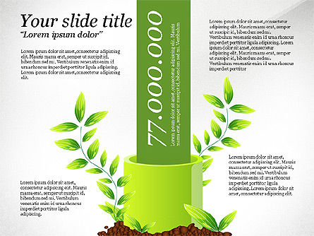 Sprout Infographics, Plantilla de PowerPoint, 03492, Infografías — PoweredTemplate.com