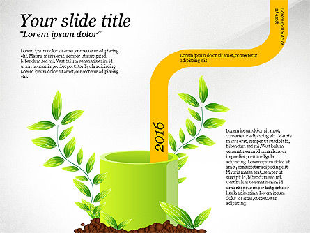새싹 infographics, 슬라이드 2, 03492, 인포메이션 그래픽 — PoweredTemplate.com