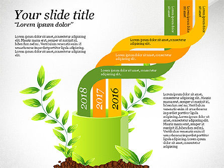 새싹 infographics, 슬라이드 4, 03492, 인포메이션 그래픽 — PoweredTemplate.com
