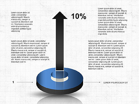 堆积柱面图, PowerPoint模板, 03498, 阶段图 — PoweredTemplate.com
