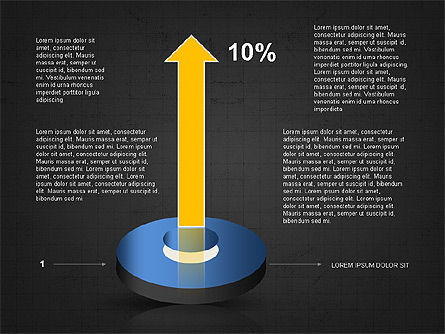 누적 실린더 다이어그램, 슬라이드 11, 03498, 단계 도표 — PoweredTemplate.com