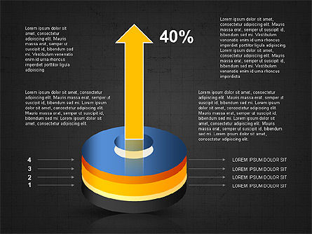 Diagramme du cylindre empilé, Diapositive 14, 03498, Schémas d'étapes — PoweredTemplate.com