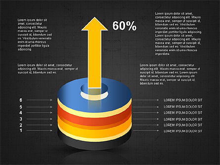 Diagramme du cylindre empilé, Diapositive 16, 03498, Schémas d'étapes — PoweredTemplate.com