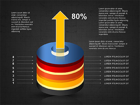 Diagramme du cylindre empilé, Diapositive 18, 03498, Schémas d'étapes — PoweredTemplate.com