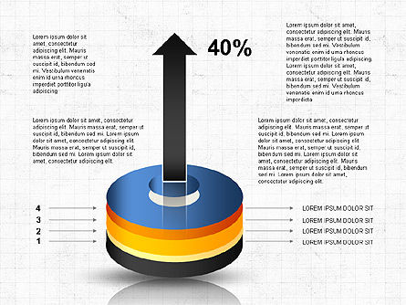 Diagrama del cilindro apilado, Diapositiva 4, 03498, Diagramas de la etapa — PoweredTemplate.com