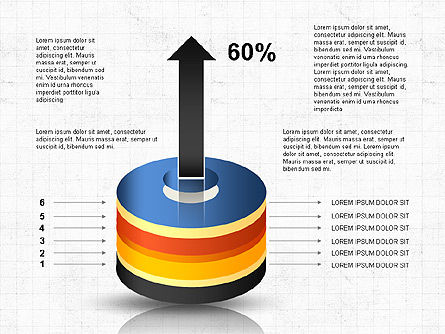 Diagrama de cilindro empilhado, Deslizar 6, 03498, Diagramas de Etapas — PoweredTemplate.com