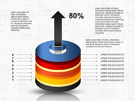 Diagrama del cilindro apilado, Diapositiva 8, 03498, Diagramas de la etapa — PoweredTemplate.com