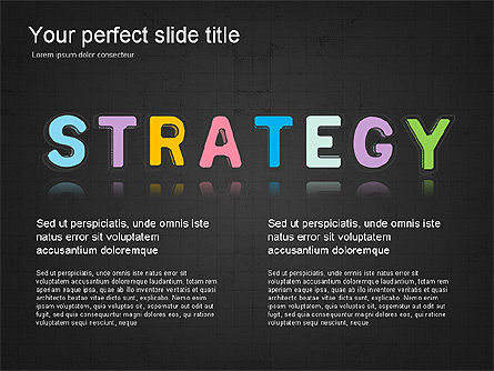 색깔있는 편지 발표 아이디어, 슬라이드 15, 03506, 모양 — PoweredTemplate.com