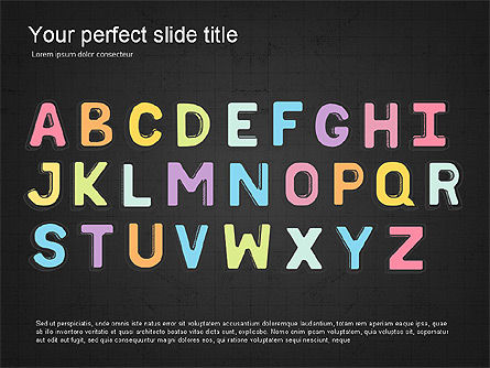 Présentation de la présentation des lettres colorées, Diapositive 16, 03506, Formes — PoweredTemplate.com