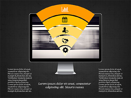 Representación en Diseño Plano, Diapositiva 13, 03509, Plantillas de presentación — PoweredTemplate.com