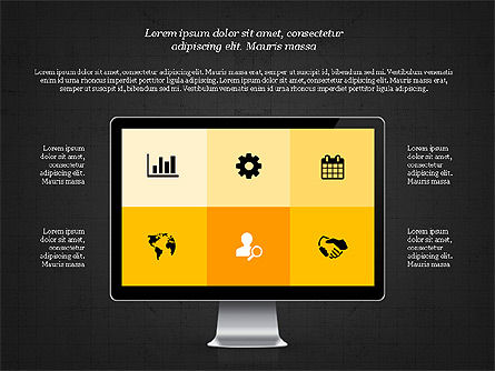 Représentation en design plat, Diapositive 9, 03509, Modèles de présentations — PoweredTemplate.com