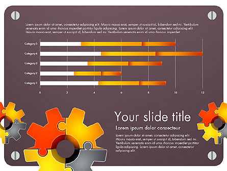 Concepto de Presentación de Rompecabezas Cogwheel, Diapositiva 10, 03510, Plantillas de presentación — PoweredTemplate.com