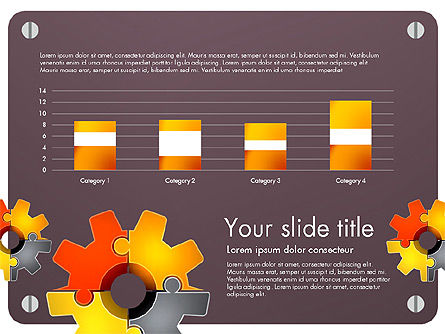 Concepto de Presentación de Rompecabezas Cogwheel, Diapositiva 14, 03510, Plantillas de presentación — PoweredTemplate.com