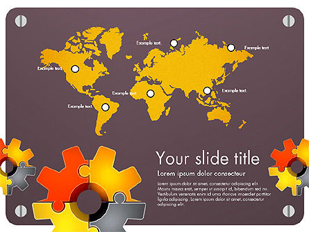 Concepto de Presentación de Rompecabezas Cogwheel, Diapositiva 15, 03510, Plantillas de presentación — PoweredTemplate.com
