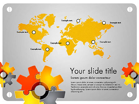 Concepto de Presentación de Rompecabezas Cogwheel, Diapositiva 7, 03510, Plantillas de presentación — PoweredTemplate.com