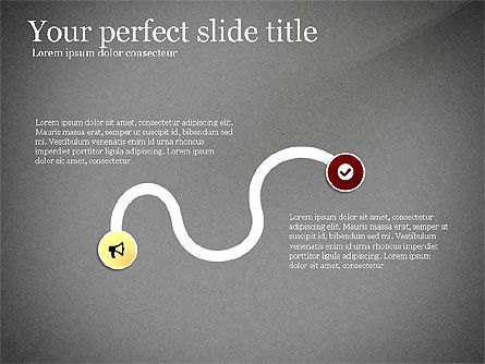 Timeline serpentine et conjonction, Diapositive 10, 03514, Timelines & Calendars — PoweredTemplate.com